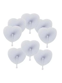 婚礼派对装饰纸扇，白色装饰纸扇婚礼装饰，派对装饰派对用品最佳礼物