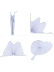 婚礼派对装饰纸扇，白色装饰纸扇婚礼装饰，派对装饰派对用品最佳礼物