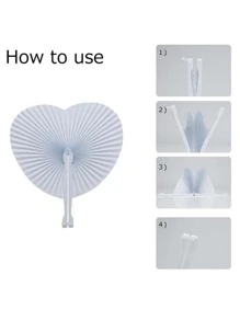 婚礼派对装饰纸扇，白色装饰纸扇婚礼装饰，派对装饰派对用品最佳礼物