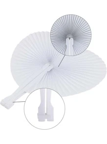 婚礼派对装饰纸扇，白色装饰纸扇婚礼装饰，派对装饰派对用品最佳礼物