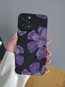 1 pieza Funda de teléfono de TPU con patrón floral compatible con iPhone 11, 12, 13, 14, 12 Pro Max, 13 Pro Max, 14 Pro Max, 15, 15 PRO, 15 PLUS, 15 PRO MAX, 16, 16 Pro, 16 Plus, 16 Pro Max y S20 FE, A71, U22, A52, A53, A32, A04, A13, A24, A33, A34, A54, S23 Ultra, S24 Ultra - Multicolor - Ver 2