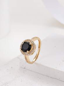 Nhẫn Khối Zirconia  Trang trí - Vàng - Xem 1