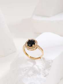 Nhẫn Khối Zirconia  Trang trí - Vàng - Xem 3