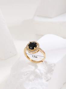 Nhẫn Khối Zirconia  Trang trí - Vàng - Xem 4