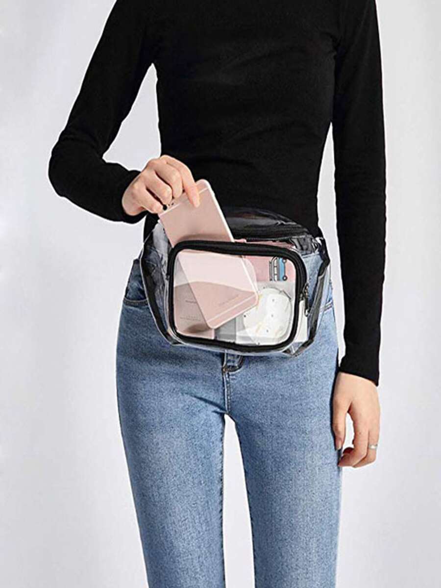 1pc Portable Travel Storage Bag - Black - View 1