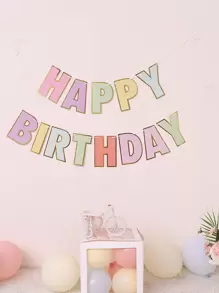 1 bộ sinh nhật tiệc kéo cờ - Nhiều màu - Xem 1