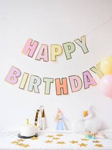 1 bộ sinh nhật tiệc kéo cờ - Nhiều màu - Xem 2