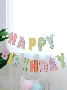 1 bộ sinh nhật tiệc kéo cờ - Nhiều màu - Xem 6