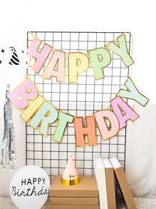 1 bộ sinh nhật tiệc kéo cờ - Nhiều màu - Xem 7