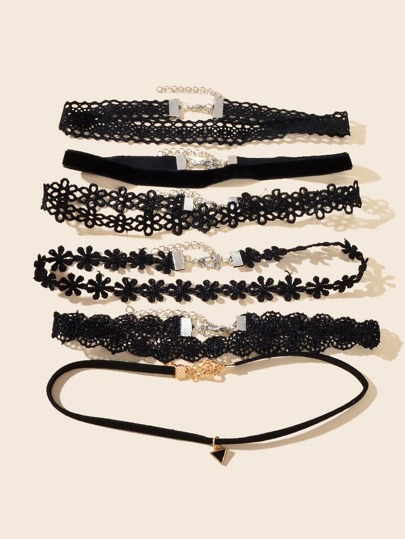 6 piezas Gargantilla triángulo accesorio