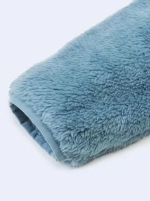 SOLOCOTE Boys Zip Front Teddy Jacket - Dusty Blue - View 4