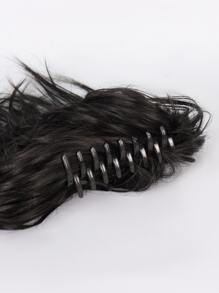 Short Curly Ponytail Synthetic Hair Extension - Black - View 5