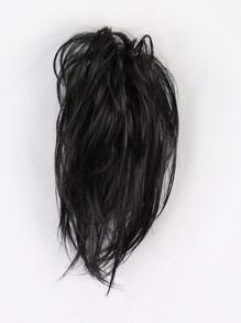 Short Curly Ponytail Synthetic Hair Extension - Black - View 4