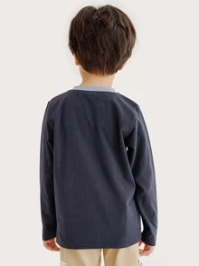 Boys Letter & Whale Print Tee