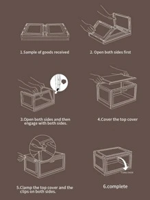 1pc Clear Plastic Shoe Storage Box - White - View 7