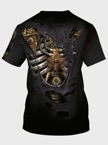 Manfinity LEGND Tops Nam Thú vật Đường phố - màu đen - Xem 2