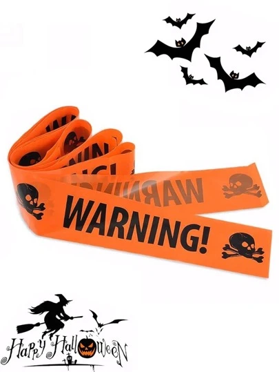 萬聖節派對裝飾警示膠帶