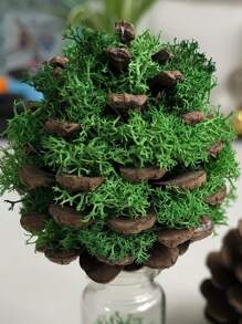 Corredor De Mesa De Musgo Artificial, Decoración De Mesa De Planta Falsa De Follaje Verde Para Fiesta, Boda, Cumpleaños, Cena, Baby Shower Y Temas Deportivos - Verde - Ver 4