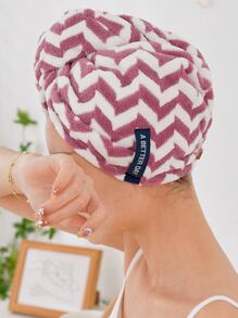 Bộ 3/2/1 khăn tắm/khăn lau tóc bằng vải lông san hô họa tiết sóng nước, thấm hút tốt và mềm mại. - Màu tím - Xem 5