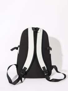 peach tree Men Colourblock Casual Daypack - Black and White - View 3