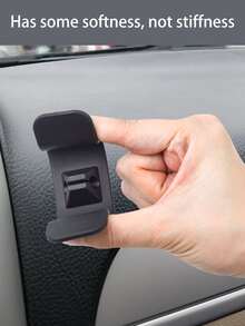 1pc Car Data Cable Holder Clip - Black - View 4