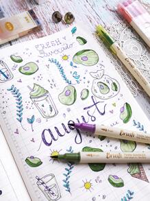 3 cái Ngẫu nhiên Màu Đôi Đầu Bút Đánh Dấu - Nhiều màu - Xem 3