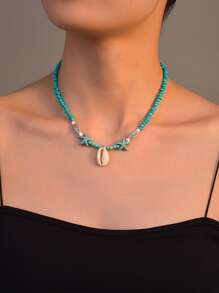 Vòng cổ mặt dây chuyền vỏ sò trang trí sao biển - Nhiều màu - Xem 2