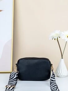 Lightweight,Business Casual Mini Metal Decor Square Bag For Teen Girls Women College Students,Rookies & White-collar Workers Perfect for Office,College,Work ,Business,Commute,Outdoors, Travel, Outings - Black - View 5