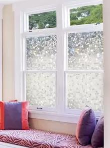 1pc Geometric Pattern Decorative Window Film - Multicolor - View 1