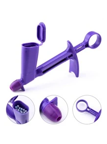 1pc DIY Faux Pearl Applicator & 4pcs Nozzle, Cake Decoration Tool For Baking - Purple - View 5