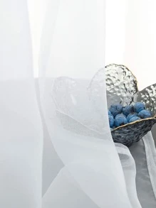 素色單片透視窗簾