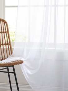 素色單片透視窗簾