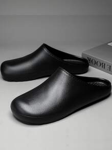 男士荔枝紋壓花拖鞋