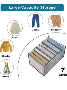 1入組多格衣服收納盒 - 灰色 - 查看 4