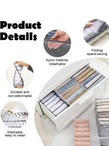 1入組多格衣服收納盒 - 灰色 - 查看 6