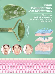 1 miếng máy mát xa mặt và 1 miếng bảng Gu Sha - màu xanh lá - Xem 10