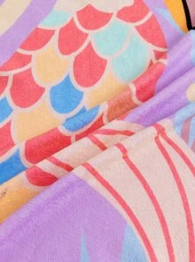 Kapuzen Cover Up Mit Cartoon-grafik Für Kleine Mädchen
