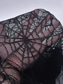 1 pieza Mantel Halloween telaraña - Negro - Ver 6