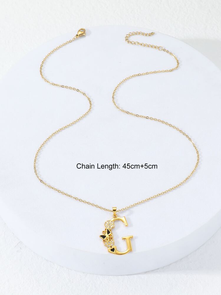 1pc Letter Charm Necklace