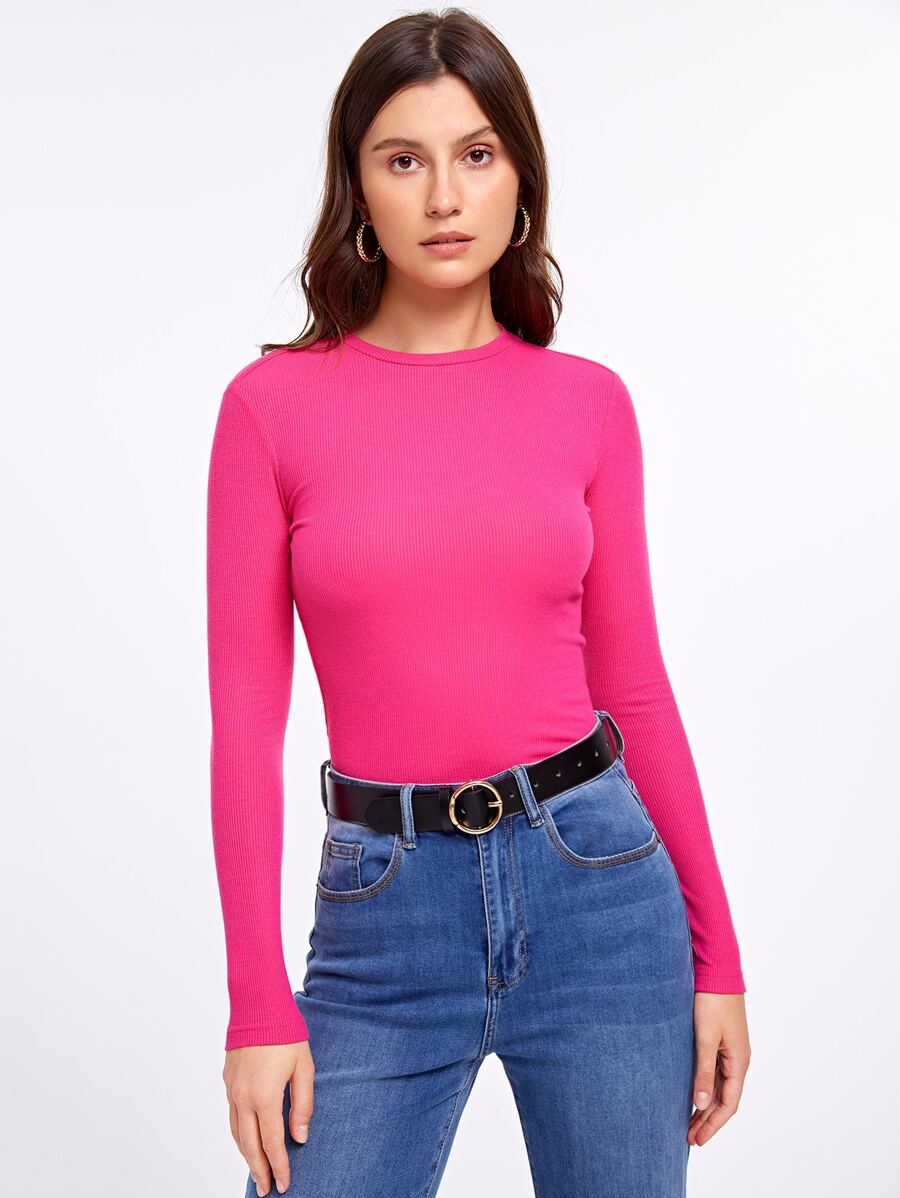 SHEIN Essnce 素色合適合身T恤