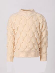 Toddler Girls Mock Neck Jumper - Apricot - View 1