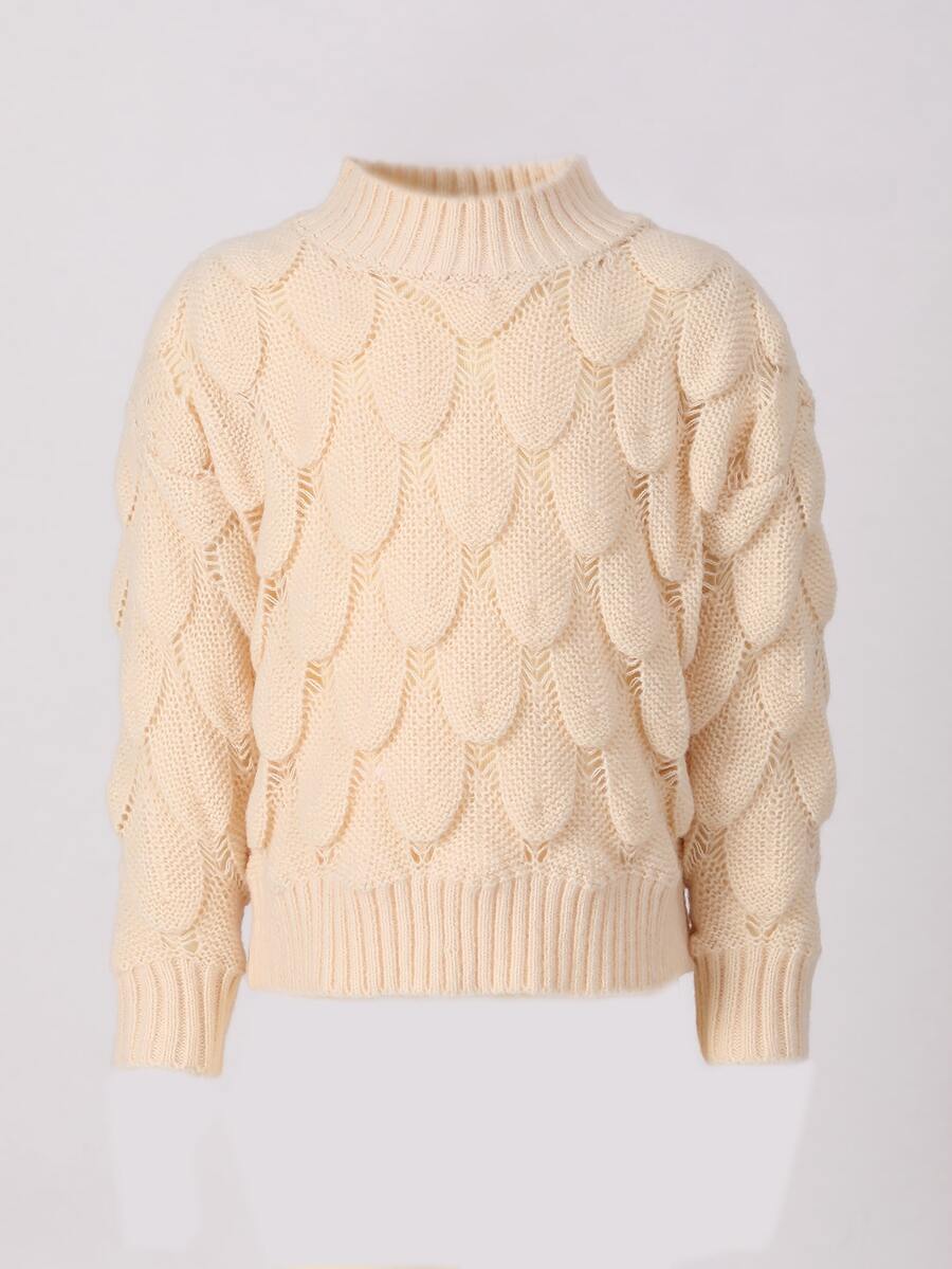 Toddler Girls Mock Neck Jumper - Apricot - View 1