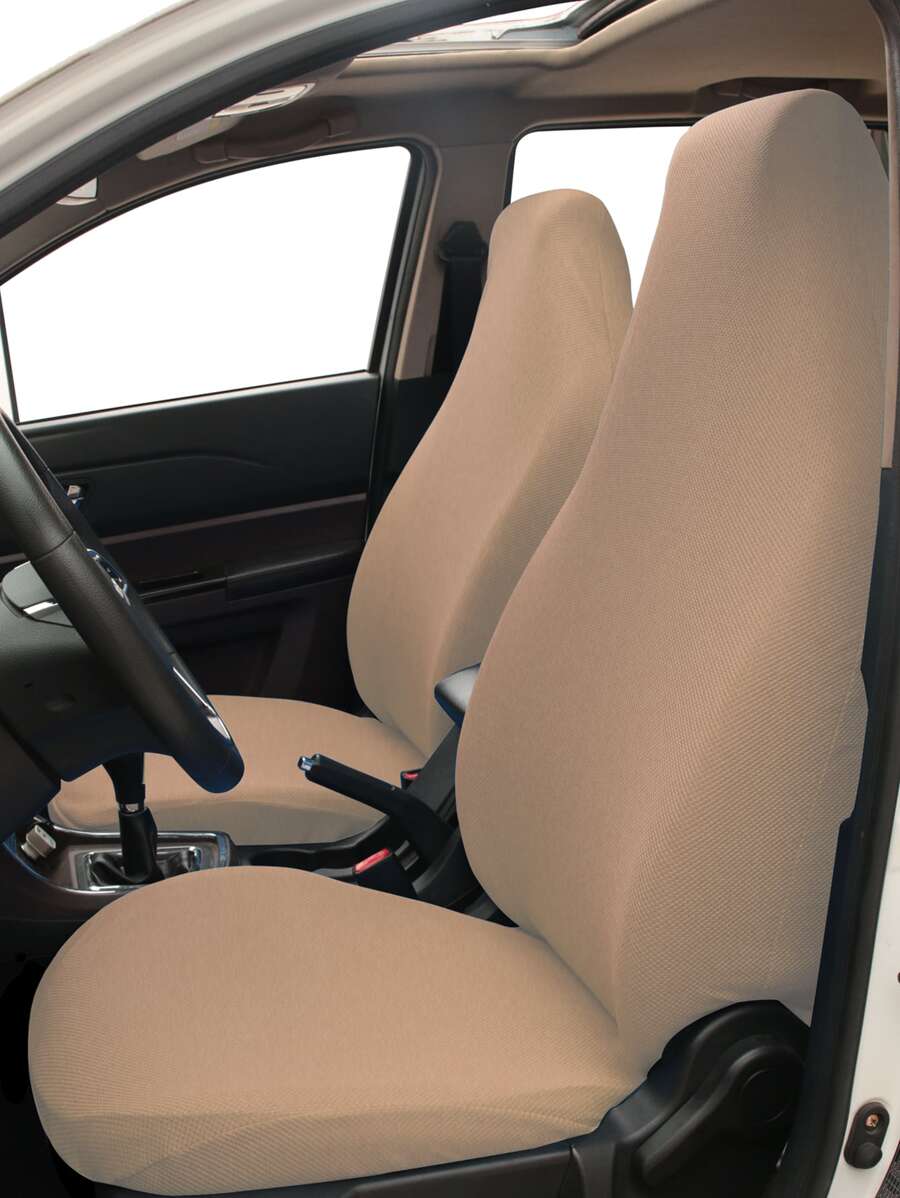 1入組素色汽車座套 - 米色 - 查看 1