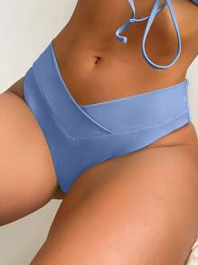 素色泳衣下裝 - 霧霾藍 - 查看 1