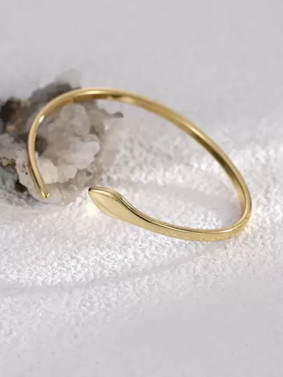 Charm-In 珠寶,蛇形光滑表面質量女士手鐲,1入組日常通勤