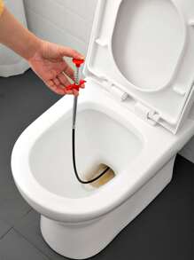 1pc Stainless Steel Sewer Dredging Tool, Claw Head Design Multifunction Toilet Plug, Drain Clogged Remover For Home - Multicolor - View 1