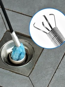 1pc Stainless Steel Sewer Dredging Tool, Claw Head Design Multifunction Toilet Plug, Drain Clogged Remover For Home - Multicolor - View 4