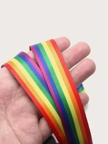 1pc LGBT Rainbow Striped Print Phone Lanyard - Multicolor - View 5