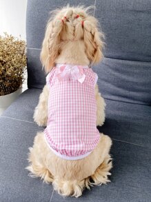格紋圖案寵物背心