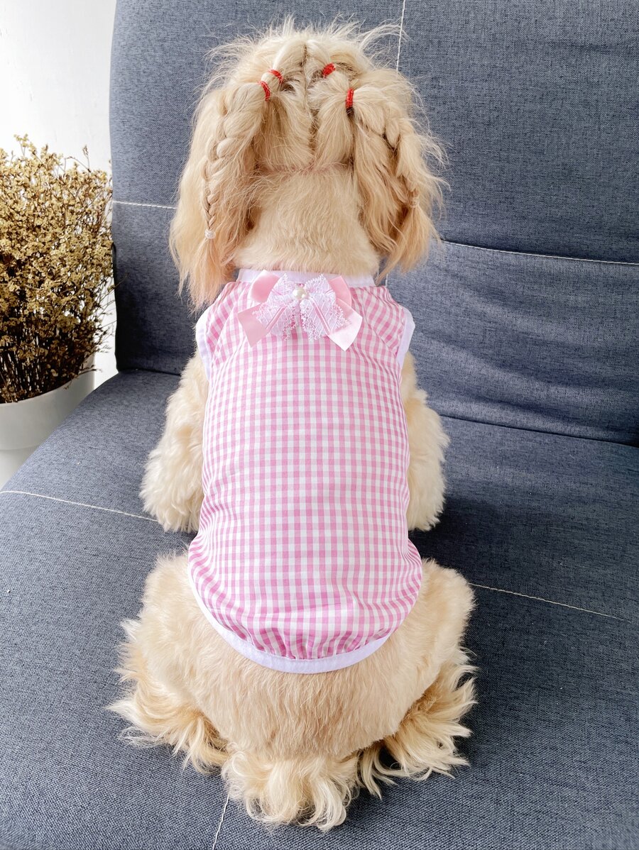 格紋圖案寵物背心